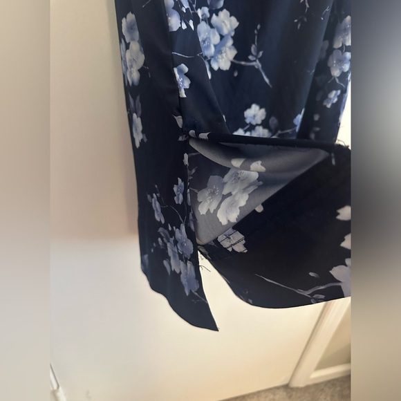 Vintage Y2K Blue Slip Skirt | Floral Pattern - Picture 5 of 7